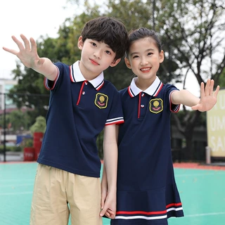中小学生校园夏季运动服套装中国风夏季儿童班服幼儿园园服表演服