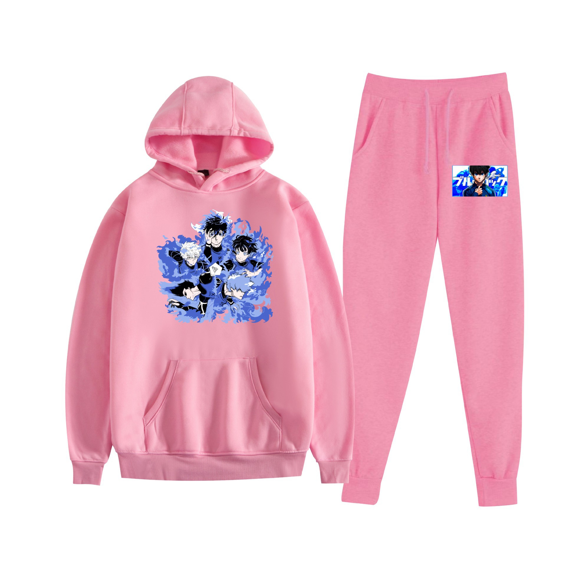 Europa y América Otoño Invierno BLUE LOCK Blue Prison Hombres y mujeres Deportes de ocio más suéter con capucha de terciopelo al por mayor