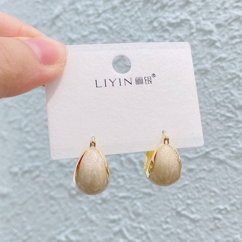 Liyin/Libeliying カラフルなオイルドリップシリーズ ニッチデザイン 高級感 おしゃれな雰囲気 イヤリング イヤリング|undefined