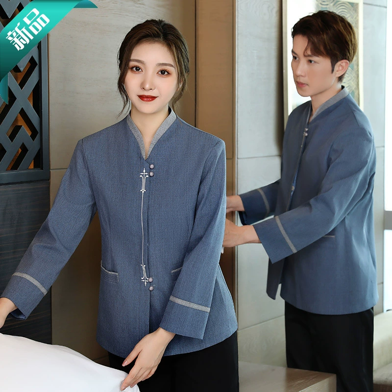 Одежда для уборки костюм с длинным рукавом Женская уборка имущества ПА больница рабочая одежда гостиничный номер осенне-зимняя одежда