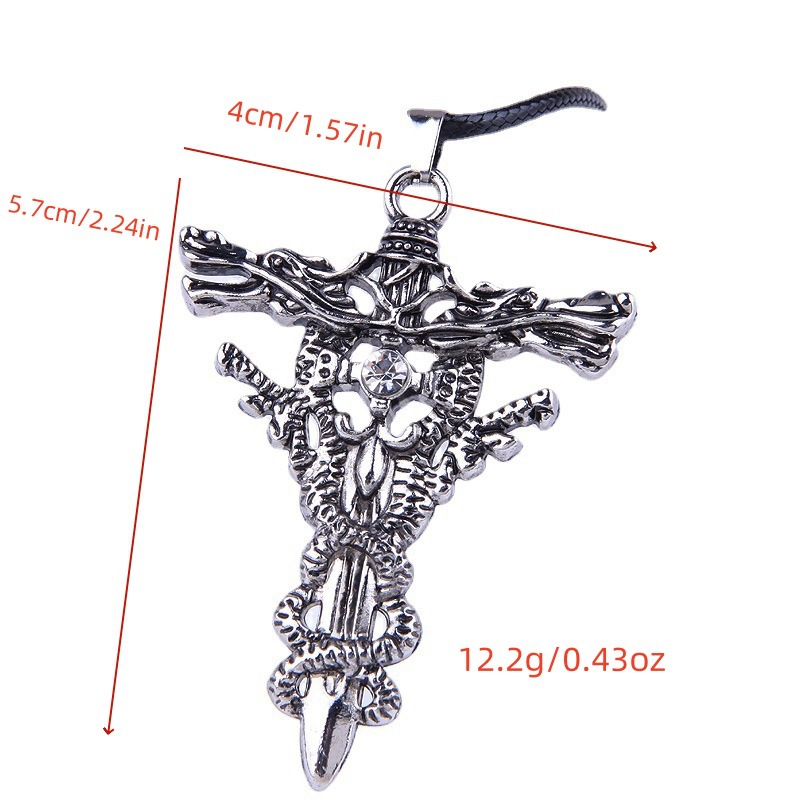 Accesorios de joyería de aleación de bricolaje Colgante de cruz de plata retro Pulsera Collar Pendientes Decoración de ropa Colgante