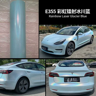 Car Color-Changing Film, Rainbow Laser Auto Color Change Film - rainbow-laser-glacier-blue-152m-17m