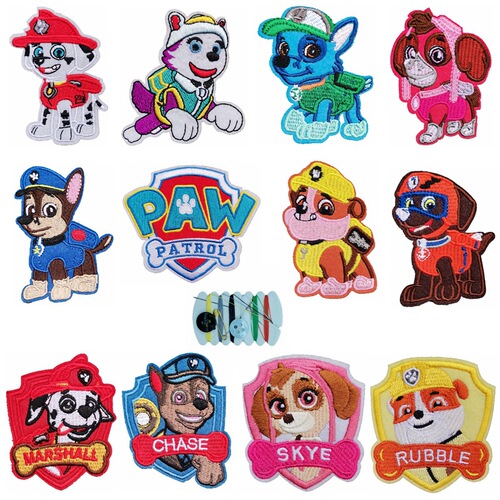 Lianxing's new Paw Paw Team computer embroidered logo embroidery cloth stickers children's clothing decorative stickers patch stickers