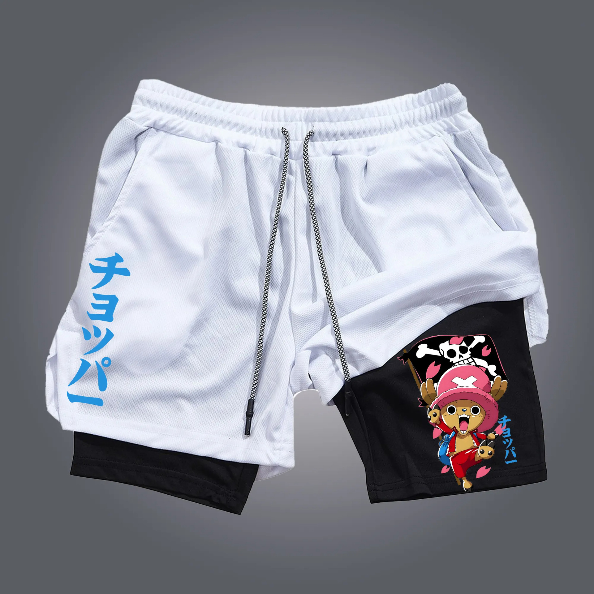 Summer Sports Casual Shorts Double Layer Shorts Breathable Plaid Outdoor Basketball Training Pants Fitness Running Beach Pants