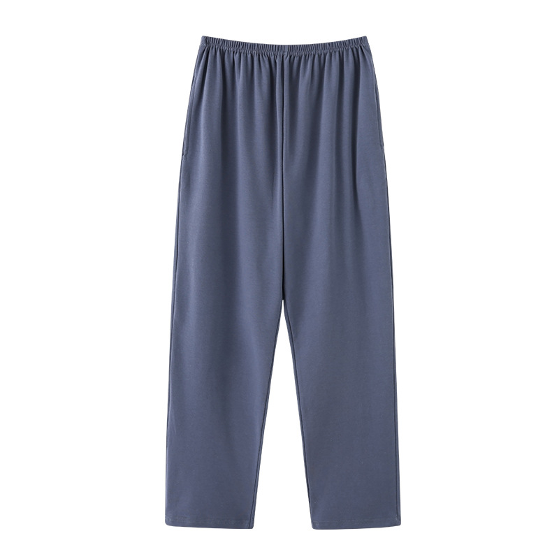 Pantalones de pijama para hombre que se pueden usar en el exterior, estilo otoño e invierno, pantalones largos de algodón, finos, holgados, talla grande, pantalones casuales para el hogar, ropa de dormir.