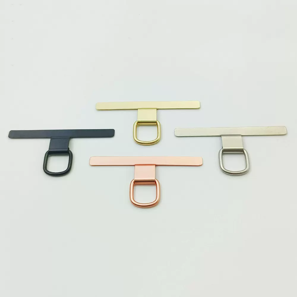 不锈钢手机挂绳垫片通用防丢夹片壳连接固定贴片一字金属背贴挂片