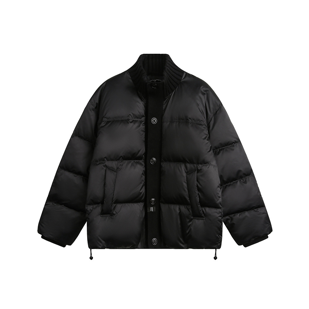 Winter small design Japanese solid color retro keep warm down jacket