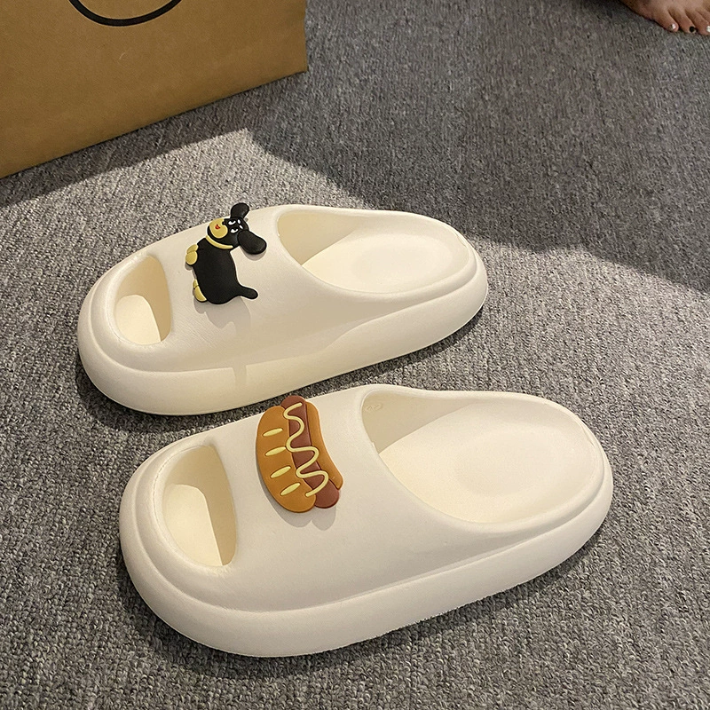 Мужские и женские тапочки с мягкой амортизацией, подходящие для использования в помещении и на улице, нескользящие, устойчивые к запахам, летние тапочки на толстой подошве из ЭВА в стиле Instagram.