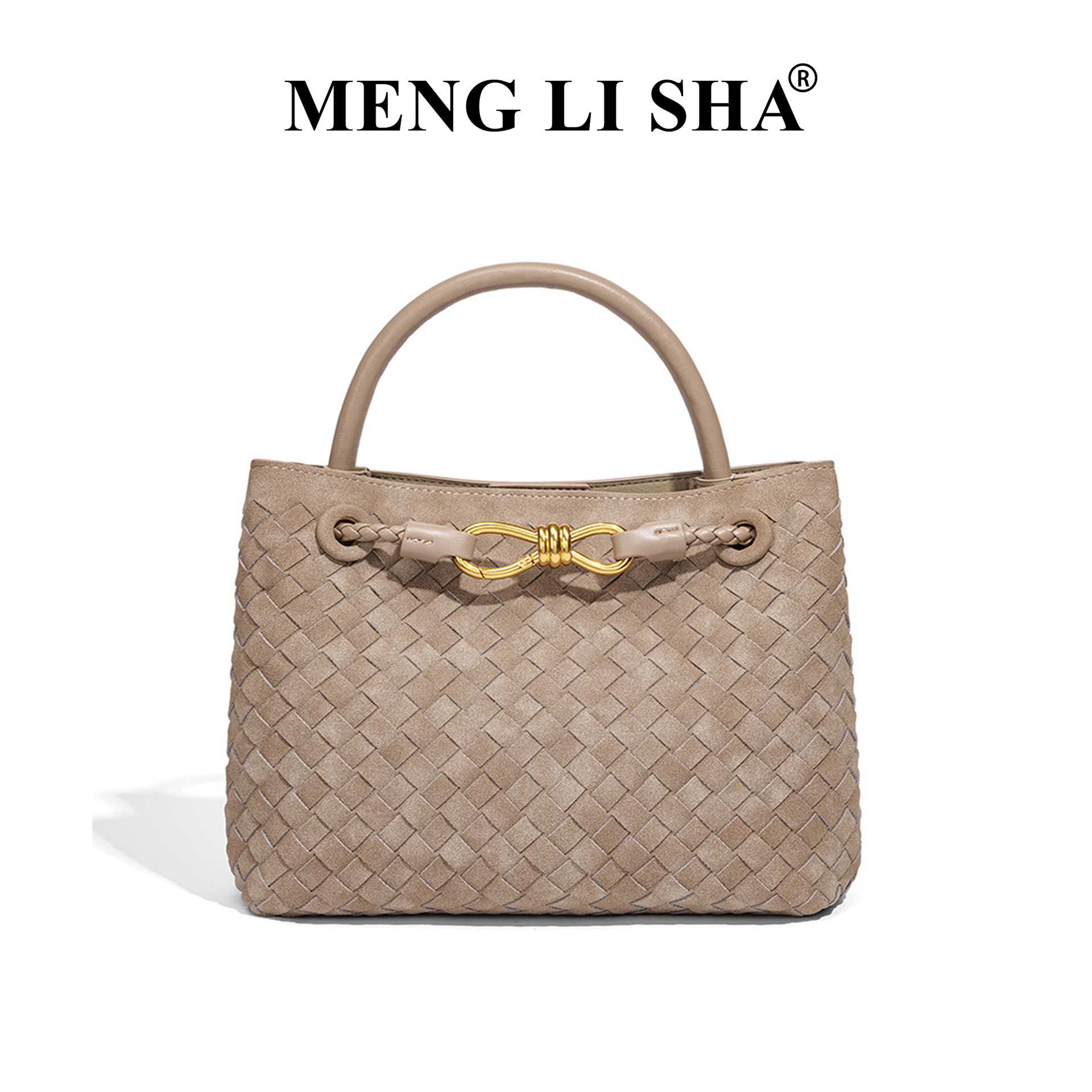 Túi tote nữ da lộn dệt vintage phong cách cao cấp, quai xách tay và đeo chéo
