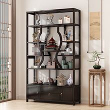 实木新款新款博古架新中式办公室柜子靠墙客厅茶桌茶具置物架工厂