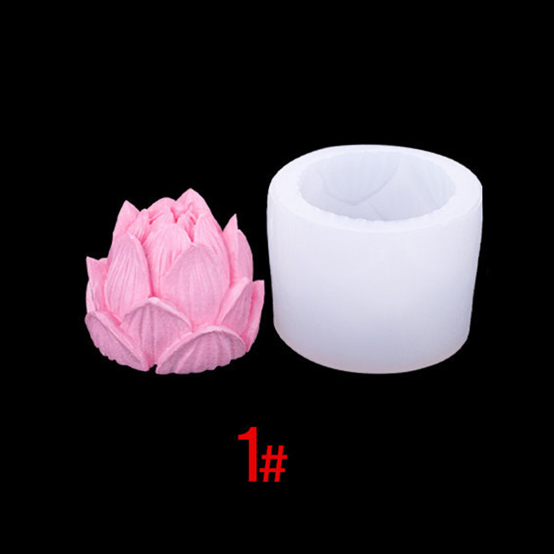 Simulación tridimensional flor molde de silicona creativo hecho a mano jabón aromaterapia vela molde accesorios para hornear