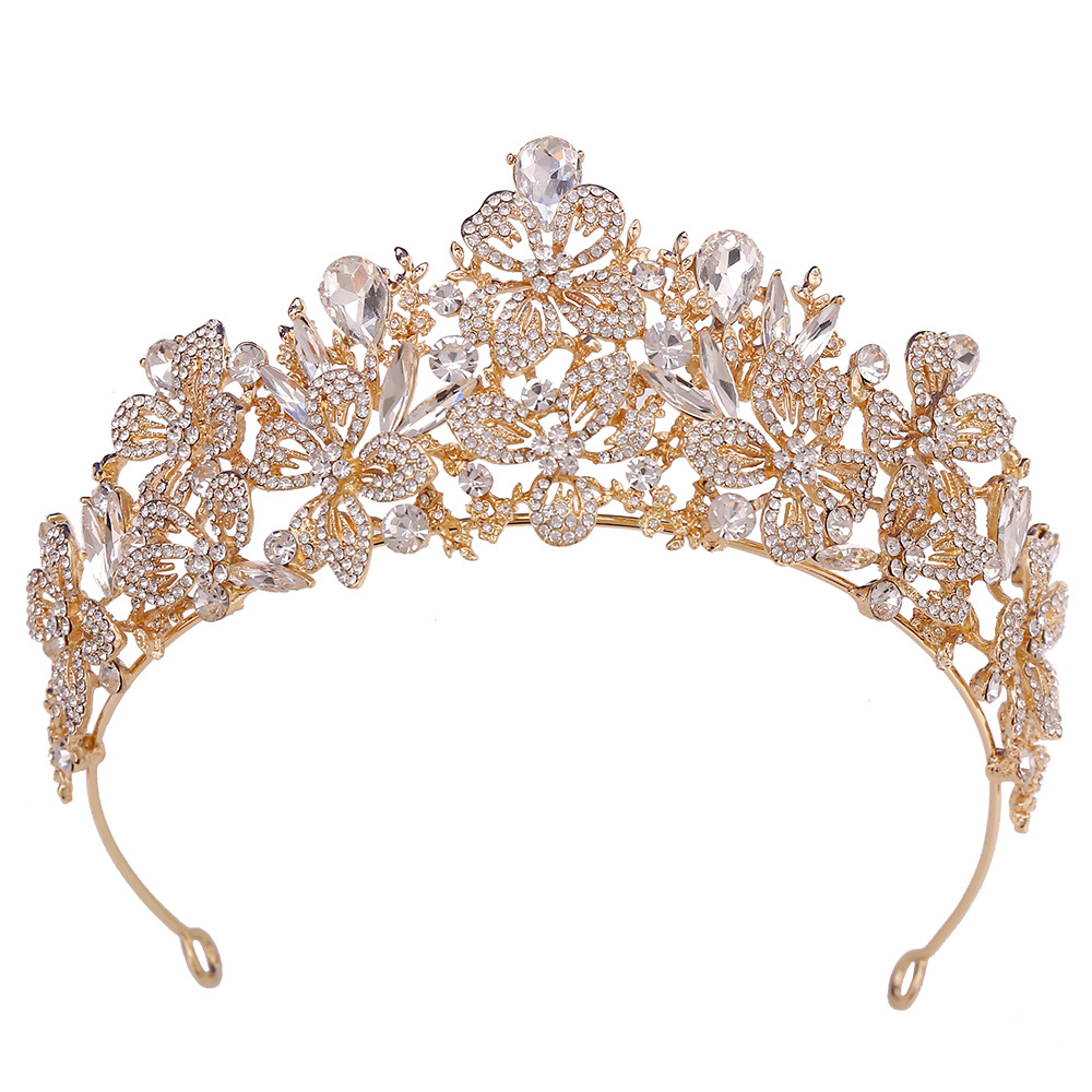 357g Weight Crown Hair Accessories Type 1 Piece Quantity Wedding, Birthday, Festival Occasion Alloy Material Leaves Pattern All Seasons Season Women's Gender Diamond Design Simple Style, Shiny Style Simple Style Shiny Women's Leaves Alloy Diamond Crown 24