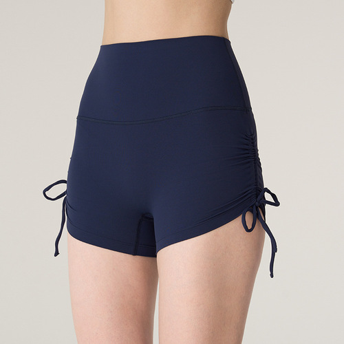 NUF Leica Bare Sense Size-Free Yoga Shorts No Awkward Line Crease Drawstring Fitness High-Waisted Hip-Enhancing Tight Pants