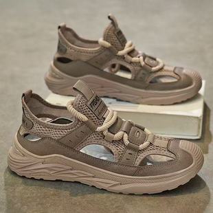 Cross-Border Summer New Sandals Men's Casual Shoes Summer Hollow Outdoor Beach Cave Wading Shoes Wholesale