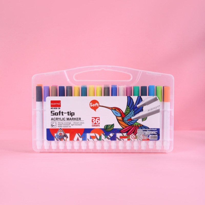 Acrílico marcador de lápiz para estudiantes de arte plegable color blando marcador de lápiz de secado rápido color opaco graffiti conjunto de lápiz de pintura