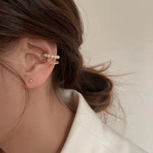 法式复古珍珠耳骨夹女无耳洞2022年新款潮网红气质高级感耳夹耳饰