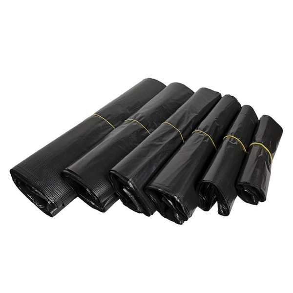 Black handheld garbage bag