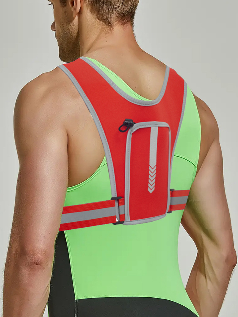 Retroreflective vest for men and women, climbing tape, teapot for gym, travel backpack, sports mobile phone, chest bag, for running 2