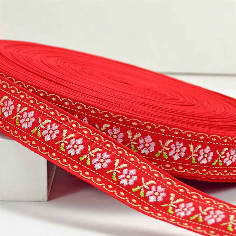 Bordado jacquard bordado cinta cinta encaje estilo étnico Hanfu hifu sofá accesorios de cortina materiales para accesorios para el cabello