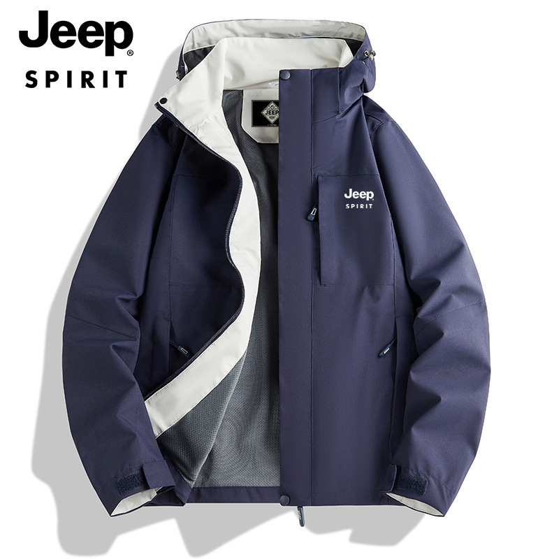 JEEP SPIRIT couple casual jacket windproof waterproof men's and women's single punch group purchase work clothes outdoor jacket