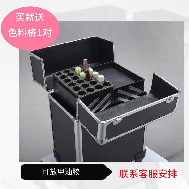 Muebles profesionales accesorios de mantenimiento de belleza instrumentos médicos de aleación de aluminio almacenamiento varilla de tracción rueda universal caja de herramientas de hardware
