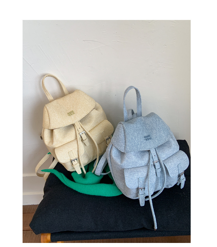 "College Style 2025 New Korean-style stylish mini Backpack, double pockets, lid style backpack, casual travel bag. undefined