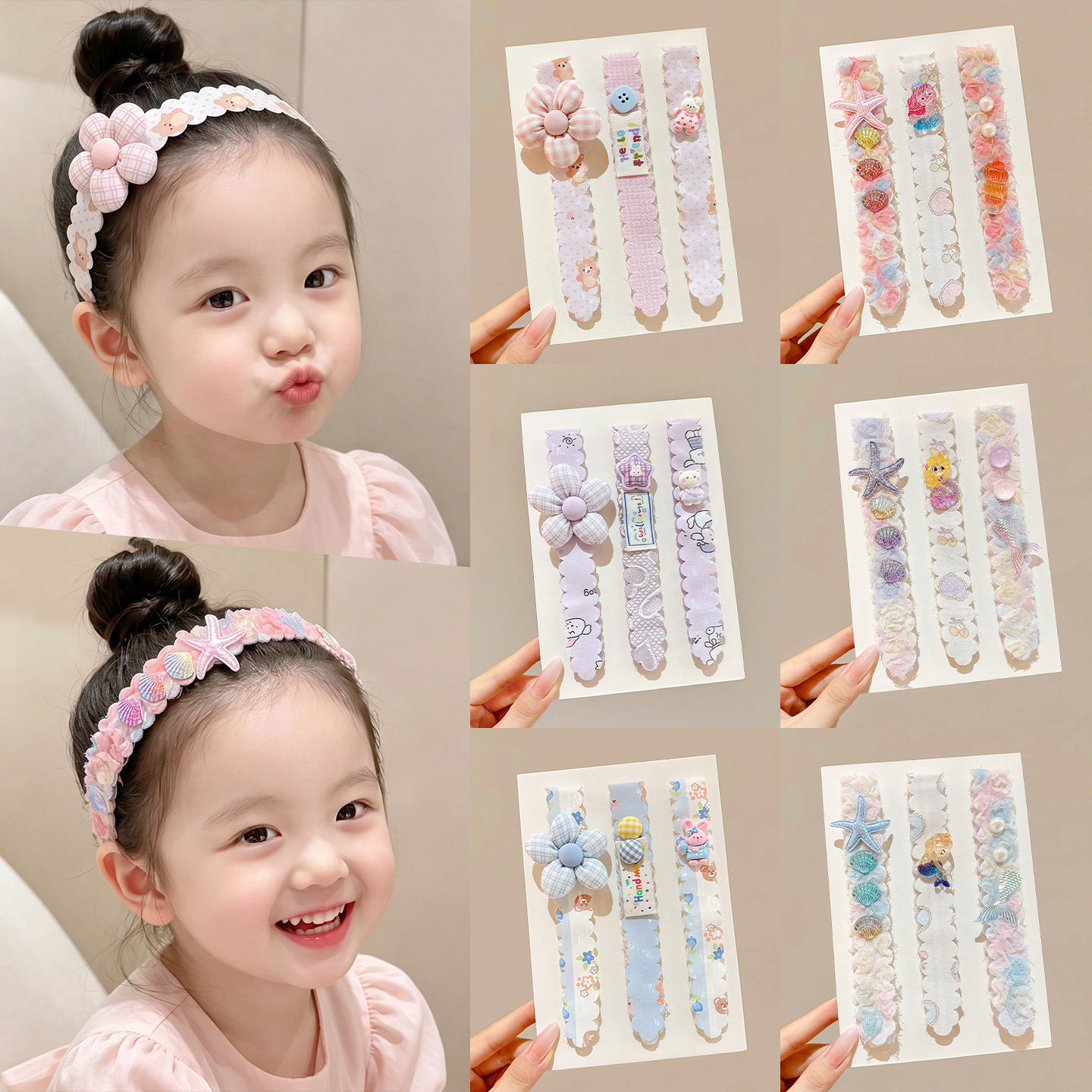 2026 New Model Children's Hair Clip Magic Tape Magic Hairband for Girls Princess Bangs Clip Hair Organizer Baby Hair Accessory