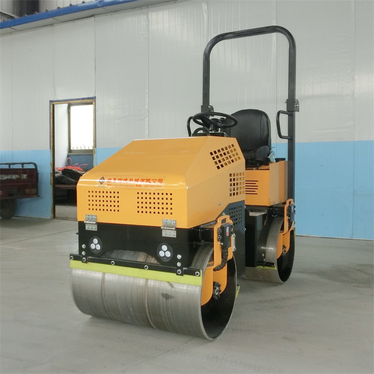 1吨双钢轮振动小压路机沥青沟槽路面压实机手扶单钢轮小型压路机