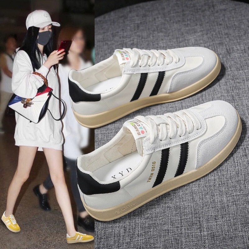 New Forrest Gump Shoes Women's Shoes New Autumn and Winter Canvas Sneakers Retro Flats Thin White Moral Training Shoes Yellow and White New Forrest Gump Shoes Women's Shoes New Autumn and Winter Canvas Sneakers Retro Flats Thin White Moral Training Shoes Yellow and White