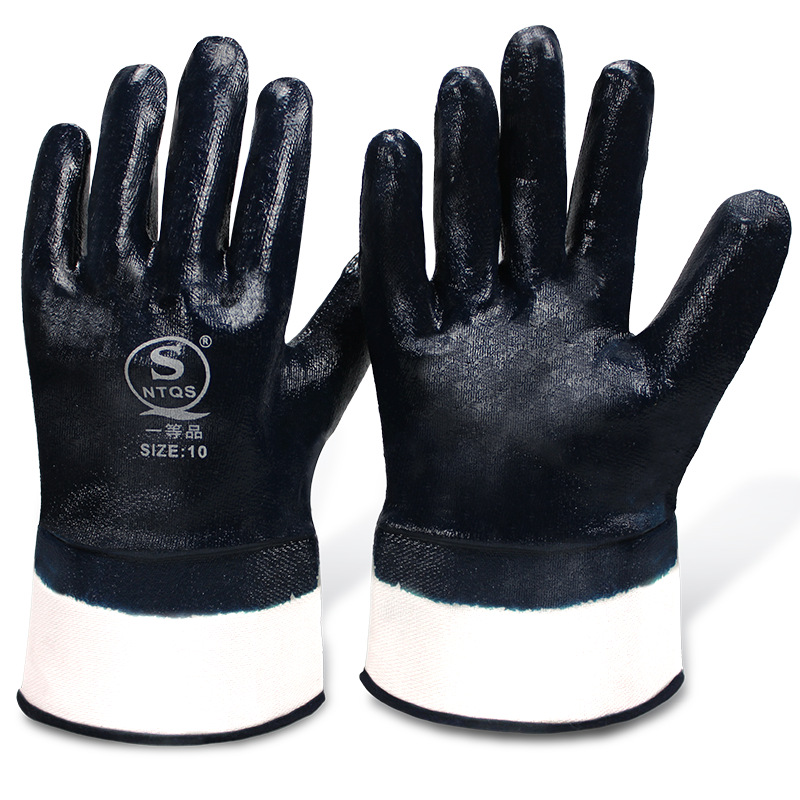 耐油手套劳保耐磨防油防水耐油刷漆电焊焊工专用加厚胶皮柴油胶橡