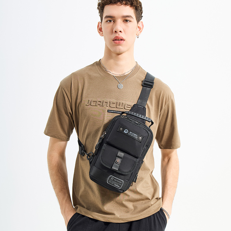 Wepower nuevo hombre deportivo de bicicleta mochila de hombro casual al aire libre mochila de brazo inclinado de gran capacidad bolso de pecho multifuncional