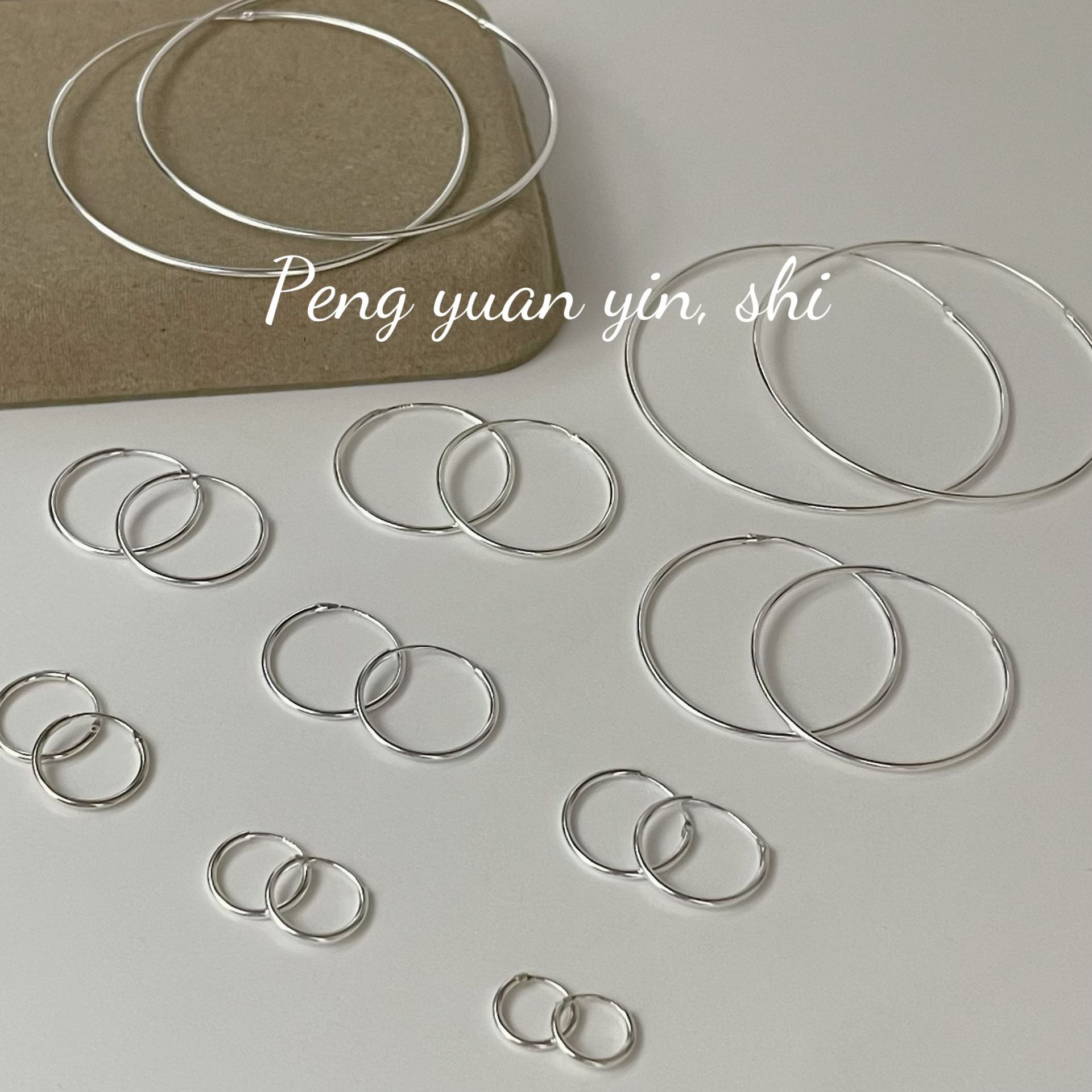 素创 Universal earrings, silver 925 sample, high-quality style, city style