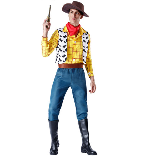 Halloween cosplay costumes Toy Story Woody couple costumes Western cowboy men and women party stage costumes