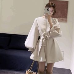 韩版西装裙2025秋季新款设计感灯笼袖小西装外套女富家千金超好看