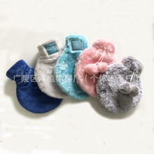 毛绒布套单卖圆形热水袋可拆洗套外套女暖宝绒布套批发暖水袋套