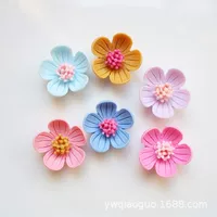 DIY смола фитинги закругленные углы с пятью лепестками кремовый клей для телефона чехол для волос украшения коробки для хранения материала для обуви