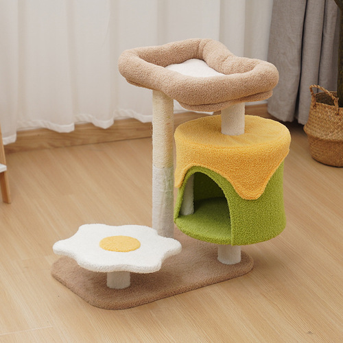 Toaster egg cat climbing frame integrated cat nest cat tree tower cat shelf large sisal toy jump platform cat supplies 