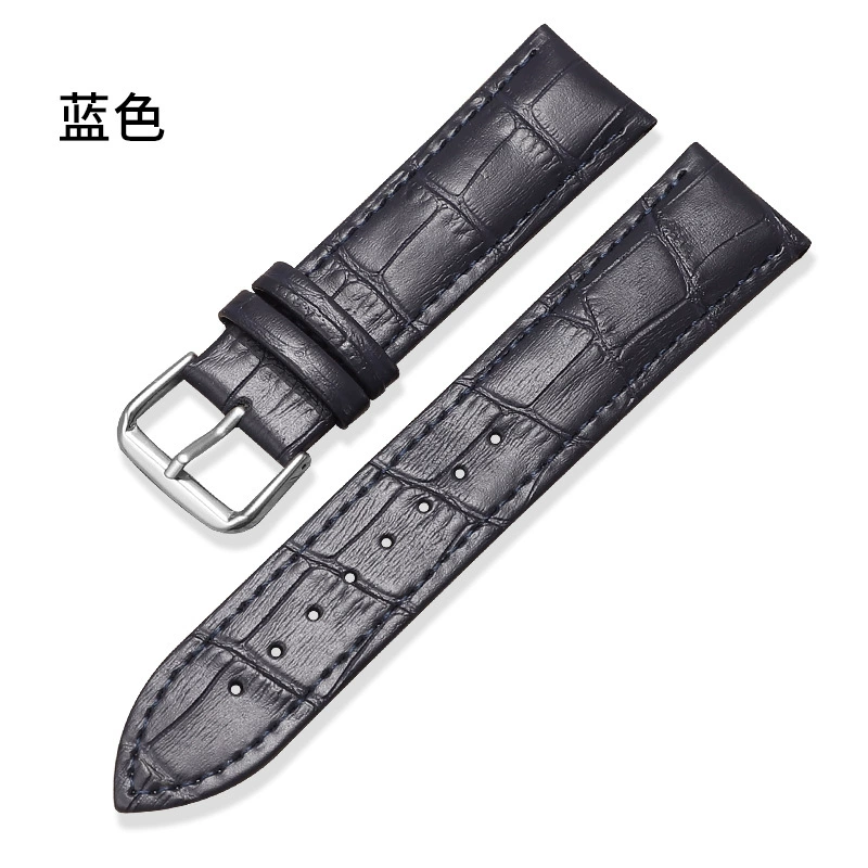 Watch Strap (Huawei Samsung Apple) genuine leather, crocodile & bamboo print, 12–24 mm widths
