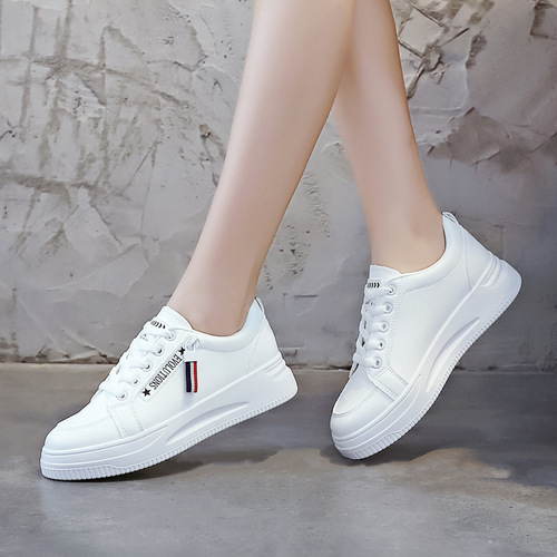 Women's running flat shoes, 35-43 large size, 2025 spring white casual sneakers, model 661