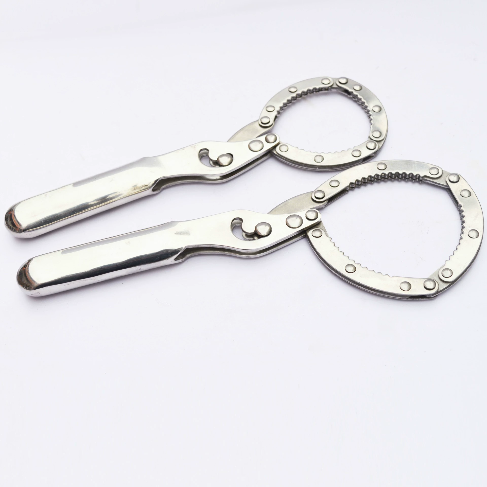 Спотовые поставки больших, средних и малых наручников из нержавеющей стали Регулируемый масляный картридж гаечный ключ фильтр гаечный ключ