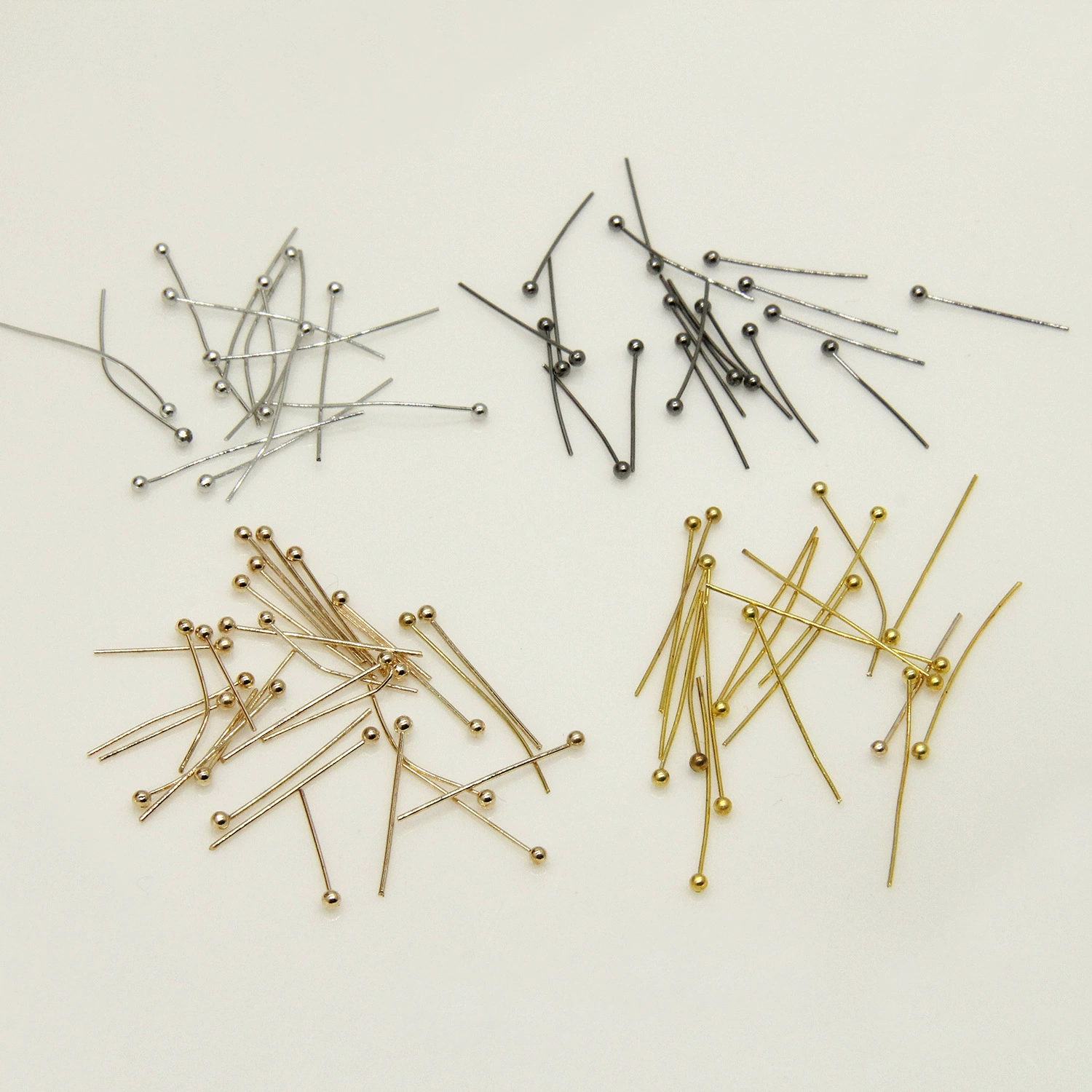 Прямая поставка производителя 0,5 0,6 0,7 мм шариковая игла гальванизированная медь ювелирные изделия игла круглая головка шариковая игла ювелирные аксессуары 5000E18