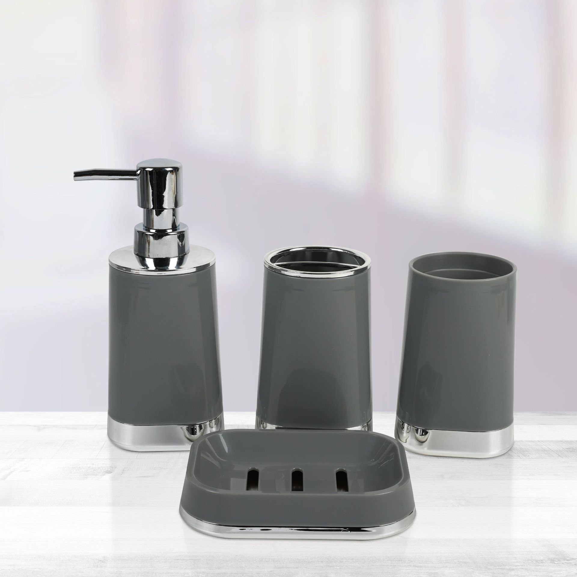 卫浴套装家用塑料浴室收纳四件套 卫生间洗漱用品漱口杯乳液瓶