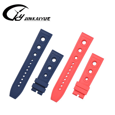 硅胶表带橡胶手表带厂家现货批发手表配件22mm24mm灵复仇者1代2代|ru