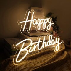 ハッピーバースデーネオンレターライトサイン誕生日装飾ライト工場直接販売アフターセールス保証調整可能