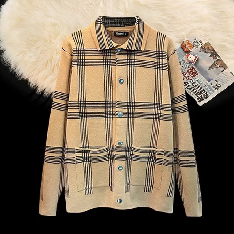 Maglione oversize da uomo in maglia – Pullover invernale spesso e comodo con dettaglio distintivo vintage_voghion.com