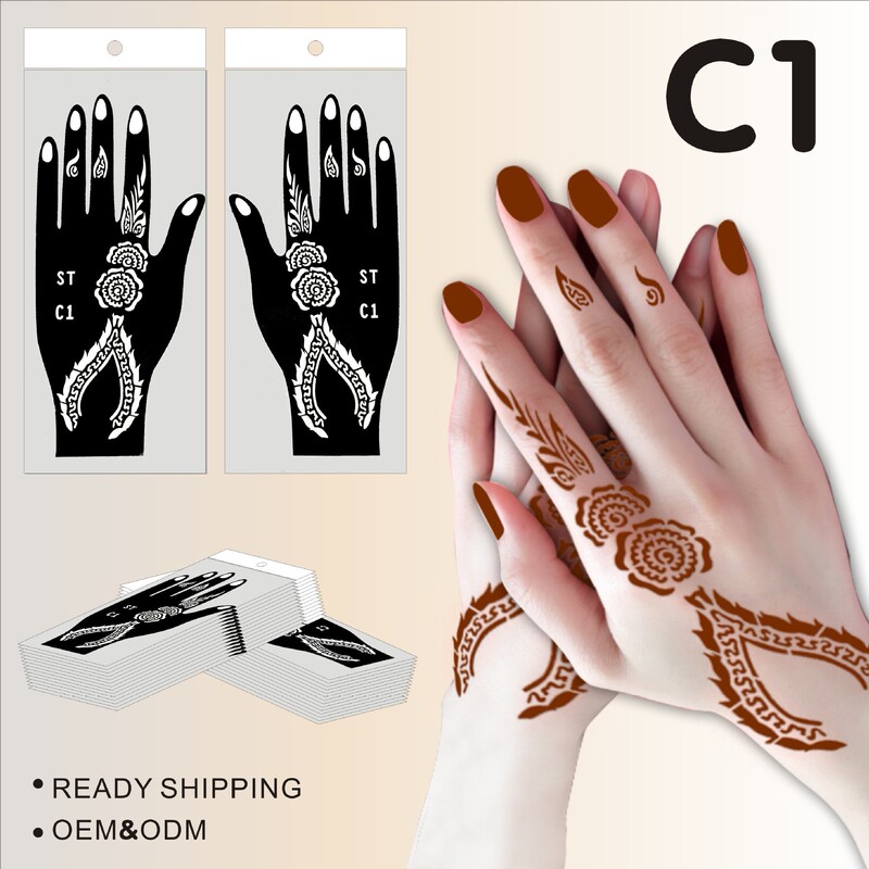 India Nepal Henna tattoo Palm template inkjet painted hollow large template hand template design India Nepal Henna tattoo Palm template inkjet painted hollow large template hand template design