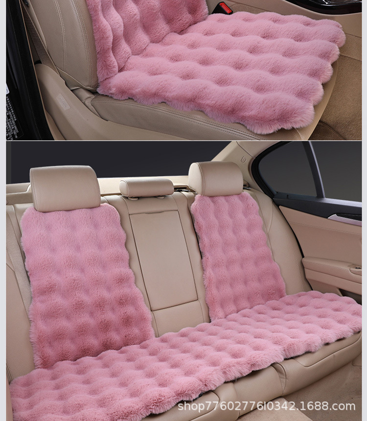 Bubble Velvet Car Seat Cushion Winter Rabbit Fur Plush Car Cushion Velvet Seat Pad Wholesale Thickened Chair Pad Non-Slip Warm Thickened