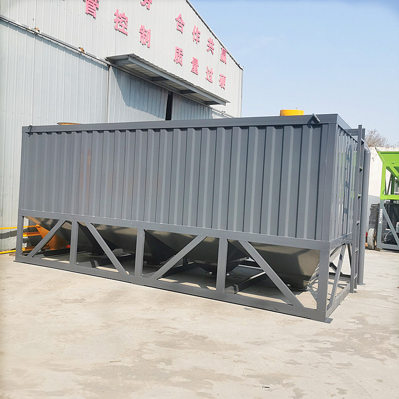 生产100吨卧式水泥仓干粉砂浆搅拌站储料罐方形免基础散装水泥仓