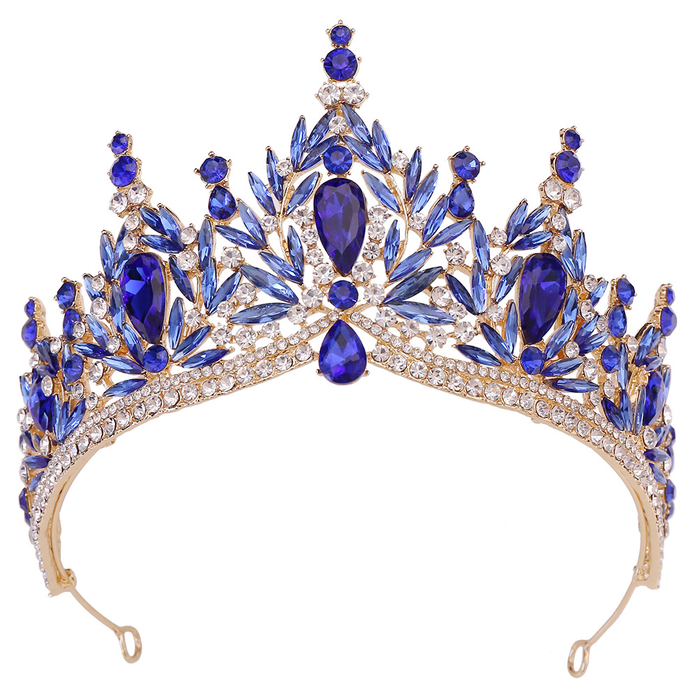 100g Weight Crown Hair Accessories Type 1 Piece Quantity Wedding, Birthday, Festival Occasion Alloy Material Leaf, Crown Pattern All Seasons Season Women's, Adults Gender Diamond Design Bridal, Shiny Style Bridal Shiny Women's Adults Leaf Crown Alloy Diamond Crown 21