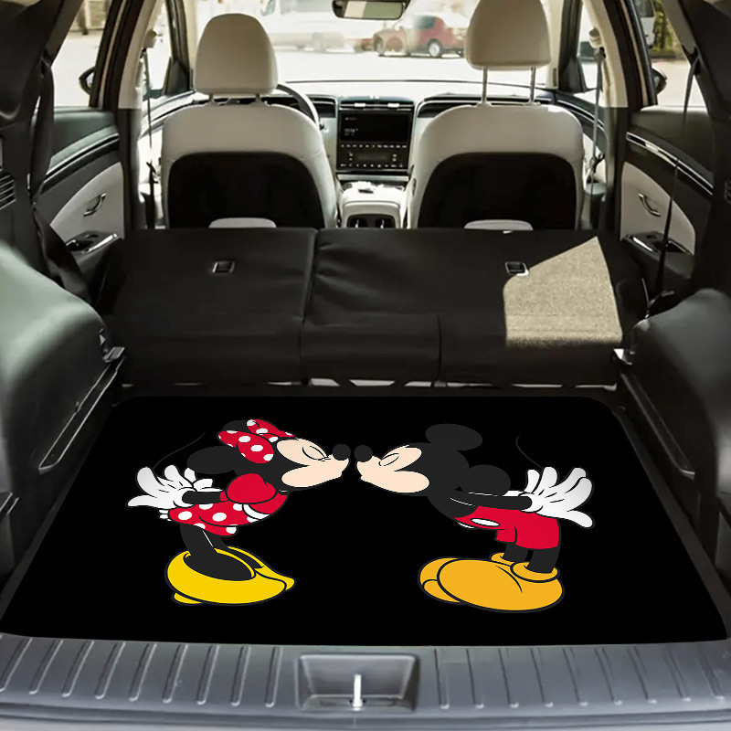Cross-Border Temu Hot-Selling Cartoon Crystal Velvet Dust-Proof Mat for Car, Stain-Resistant and Easy to Care for Trunk Item Mat Can Be Shipped on Behalf of Others